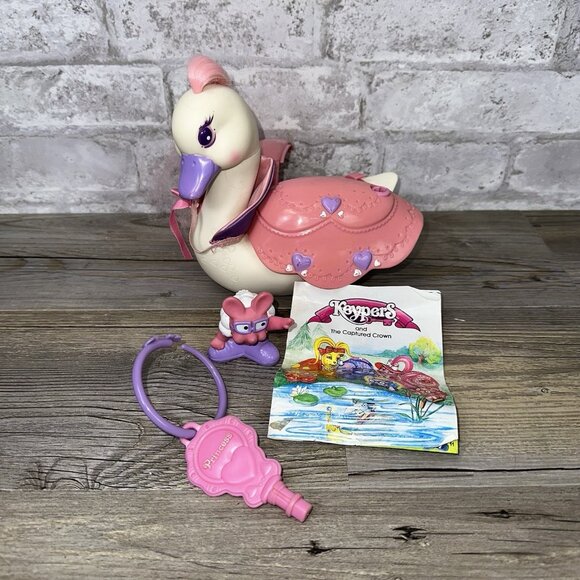 Tonka Keypers Princess Swan Pink Hearts Key  Figure 1986 - Picture 1 of 15